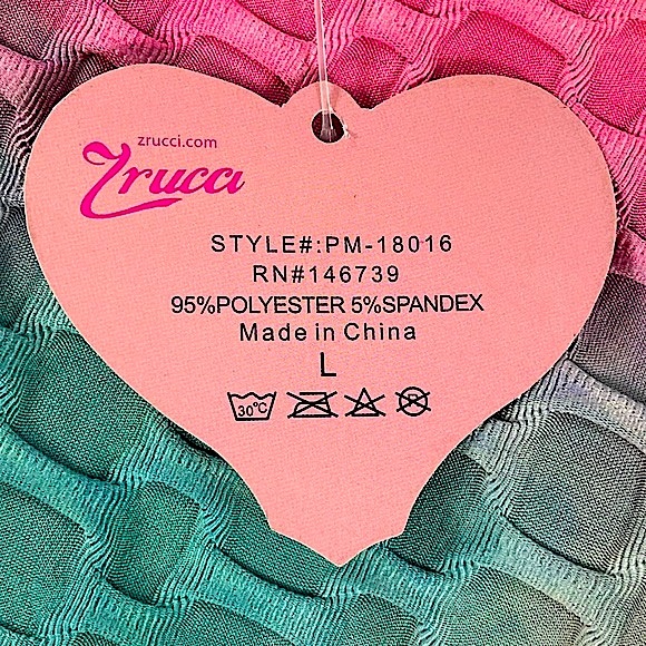 Zrucci size large pastel tie dye honeycomb tiktok booty lift leggings NWT - Picture 15 of 16